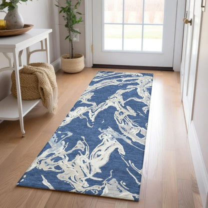 Lani Blue Washable Indoor-Outdoor Rug-Outdoor Rugs-LOOMLAN Rugs-LOOMLAN