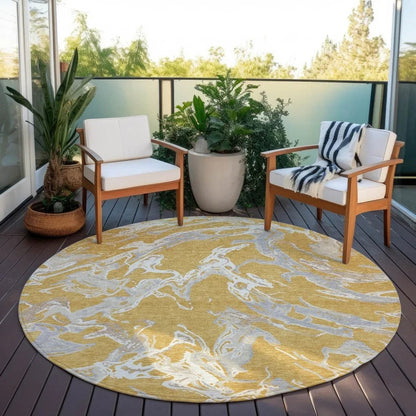 Lani Gold Washable Indoor-Outdoor Rug-Outdoor Rugs-LOOMLAN Rugs-LOOMLAN