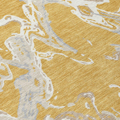 Lani Gold Washable Indoor-Outdoor Rug-Outdoor Rugs-LOOMLAN Rugs-LOOMLAN