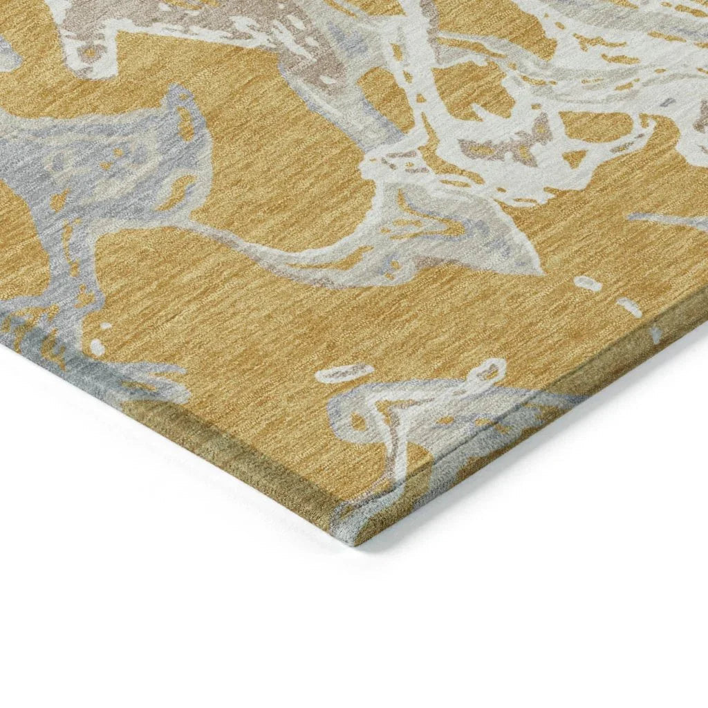 Lani Gold Washable Indoor-Outdoor Rug-Outdoor Rugs-LOOMLAN Rugs-LOOMLAN
