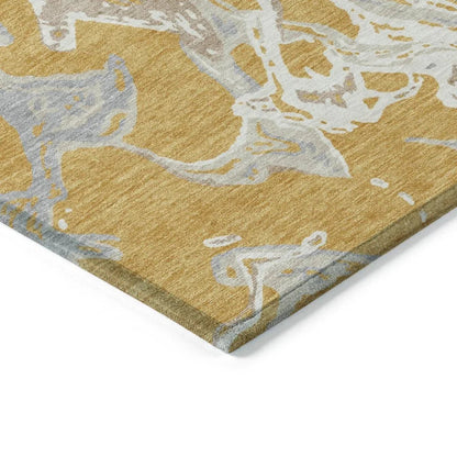 Lani Gold Washable Indoor-Outdoor Rug-Outdoor Rugs-LOOMLAN Rugs-LOOMLAN