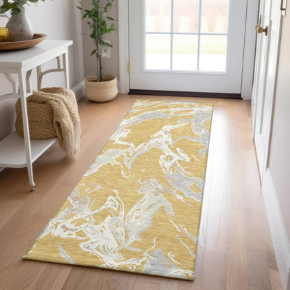 Lani Gold Washable Indoor-Outdoor Rug-Outdoor Rugs-LOOMLAN Rugs-LOOMLAN