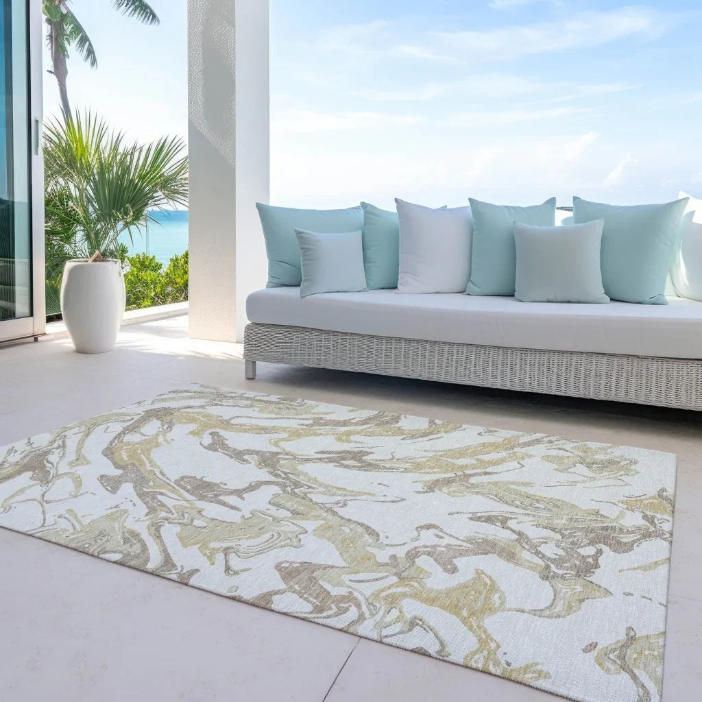 Lani Ivory Washable Indoor-Outdoor Rug-Outdoor Rugs-LOOMLAN Rugs-LOOMLAN