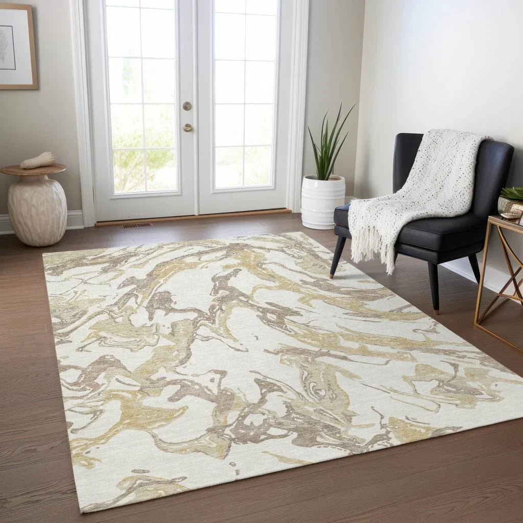 Lani Ivory Washable Indoor-Outdoor Rug-Outdoor Rugs-LOOMLAN Rugs-LOOMLAN