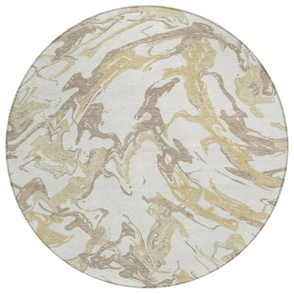 Lani Ivory Washable Indoor-Outdoor Rug-Outdoor Rugs-LOOMLAN Rugs-8' x 8'-LOOMLAN