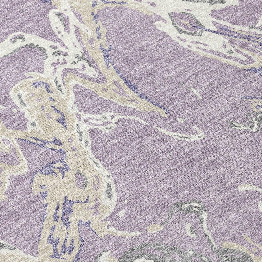 Lani Purple Washable Indoor-Outdoor Rug-Outdoor Rugs-LOOMLAN Rugs-LOOMLAN