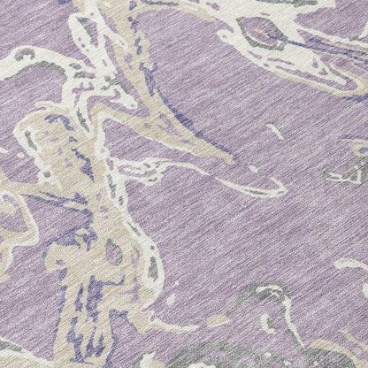 Lani Purple Washable Indoor-Outdoor Rug-Outdoor Rugs-LOOMLAN Rugs-LOOMLAN
