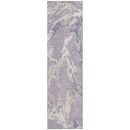 Lani Purple Washable Indoor-Outdoor Rug-Outdoor Rugs-LOOMLAN Rugs-2'3" x 7'6"-LOOMLAN
