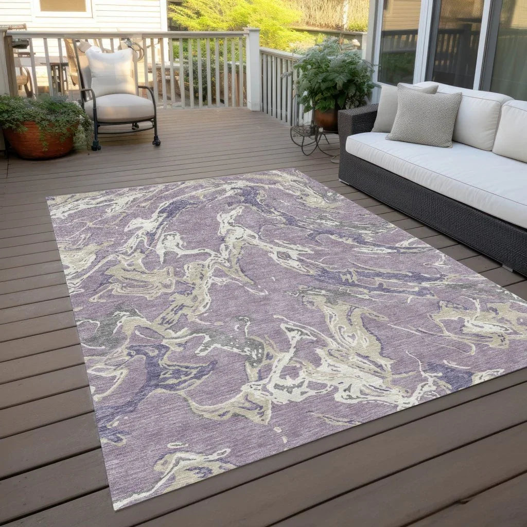 Lani Purple Washable Indoor-Outdoor Rug-Outdoor Rugs-LOOMLAN Rugs-LOOMLAN