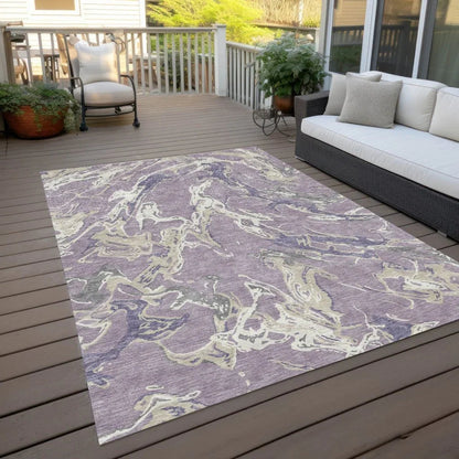 Lani Purple Washable Indoor-Outdoor Rug-Outdoor Rugs-LOOMLAN Rugs-LOOMLAN