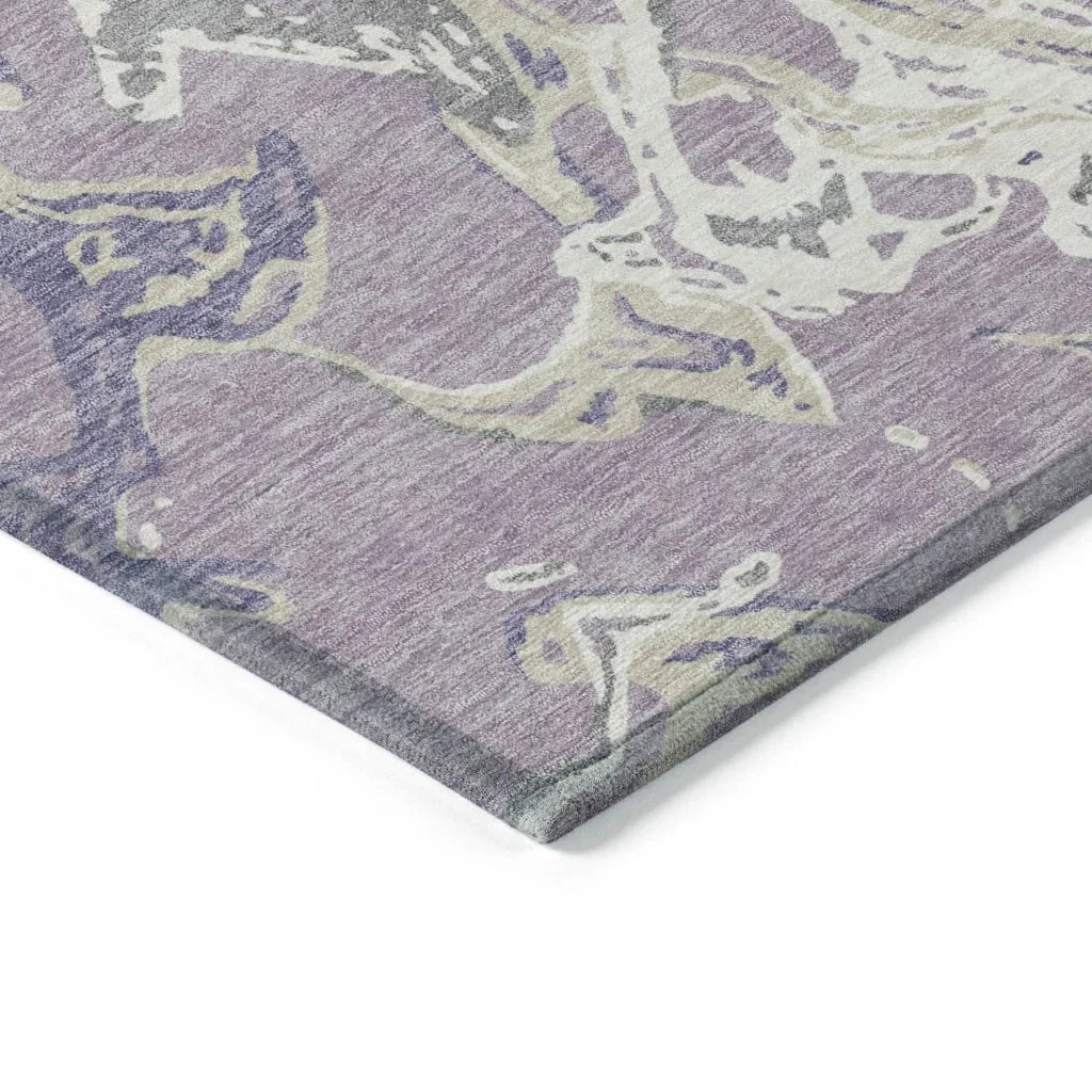 Lani Purple Washable Indoor-Outdoor Rug-Outdoor Rugs-LOOMLAN Rugs-LOOMLAN
