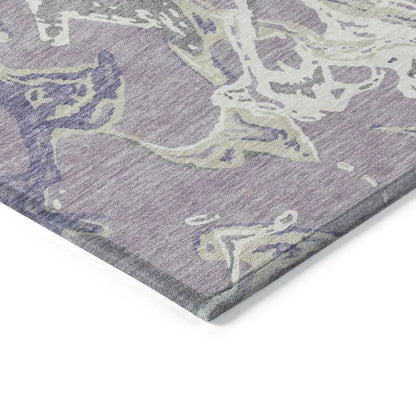 Lani Purple Washable Indoor-Outdoor Rug-Outdoor Rugs-LOOMLAN Rugs-LOOMLAN