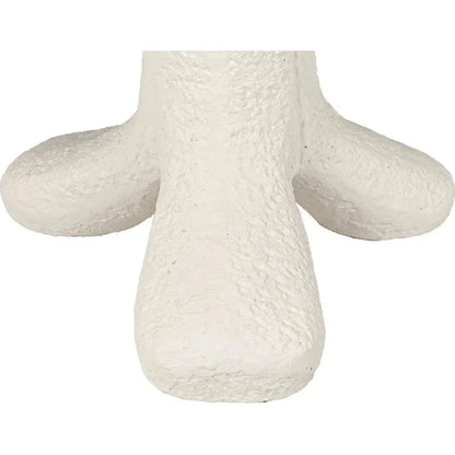 Laramy White Fiber Cement Round Side Table - LOOMLAN - Noir - Side Tables