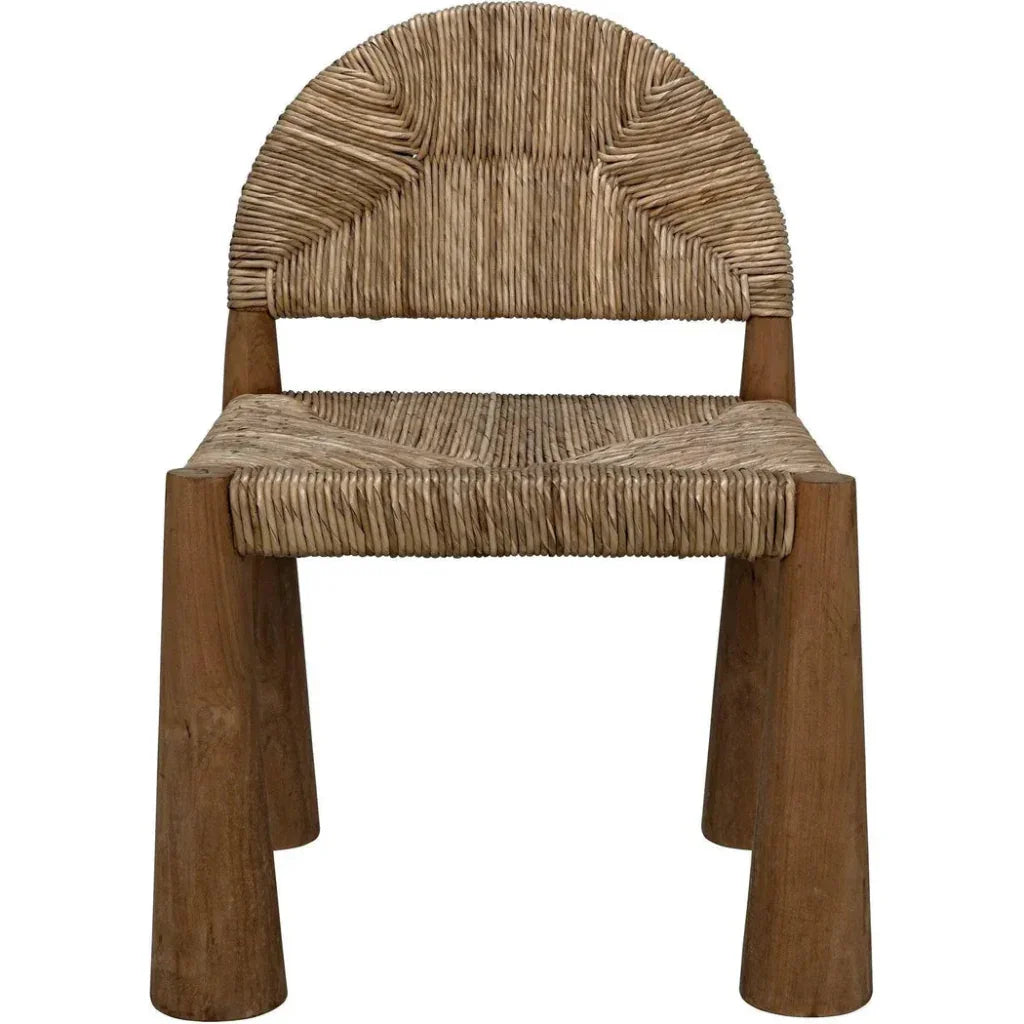 Laredo Teak Wood Armless Chair - LOOMLAN - Noir - Accent Chairs