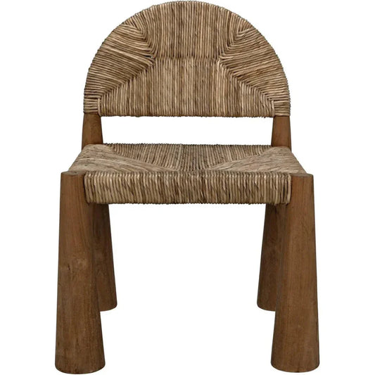 Laredo Teak Wood Armless Chair - LOOMLAN - Noir - Accent Chairs