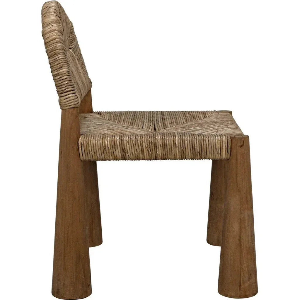 Laredo Teak Wood Armless Chair - LOOMLAN - Noir - Accent Chairs
