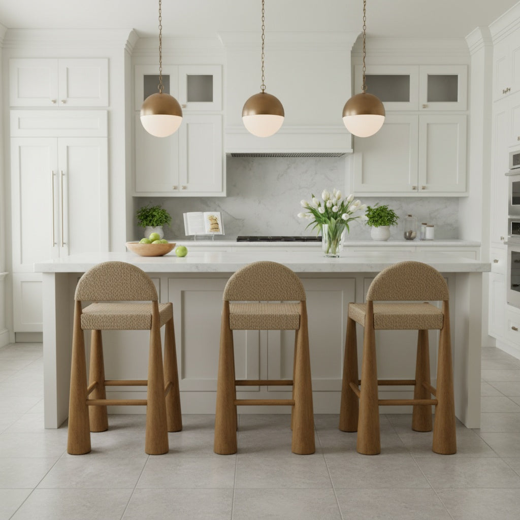 Laredo Teak Wood Counter Stool