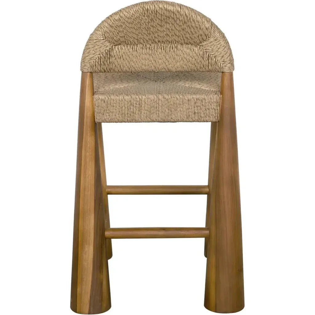 Laredo Teak Wood Counter Stool - LOOMLAN - Noir - Counter Stools