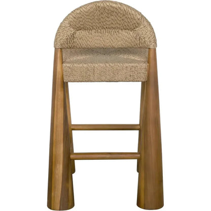 Laredo Teak Wood Counter Stool - LOOMLAN - Noir - Counter Stools