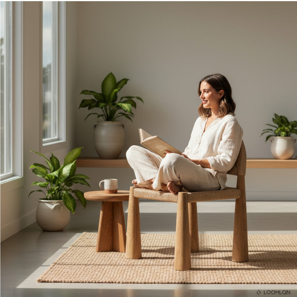 Laredo Wood Chair with Synthetic Woven