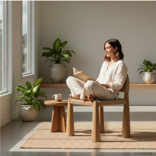 Laredo Wood Chair with Synthetic Woven