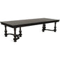 Large Black Extendable Dining Table Seats 10-Dining Tables-Sunny D-LOOMLAN