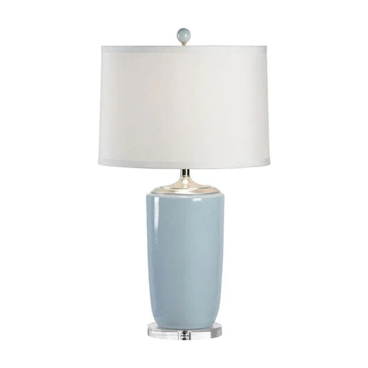 Large Blue Nickel Accents Vase Table Lamp - LOOMLAN - Chelsea House - Table Lamps