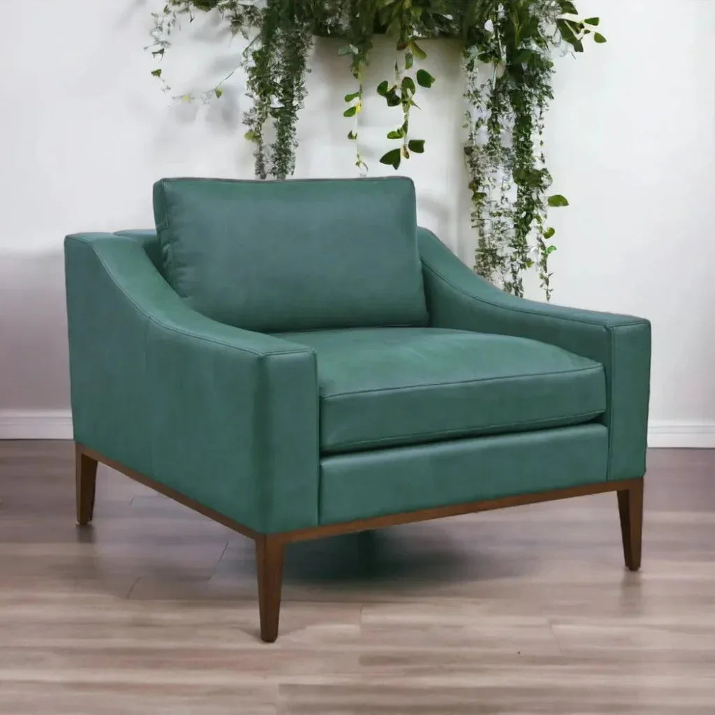 Large Leather Club Chair for Living Room - LOOMLAN - One For Victory - Club Chairs