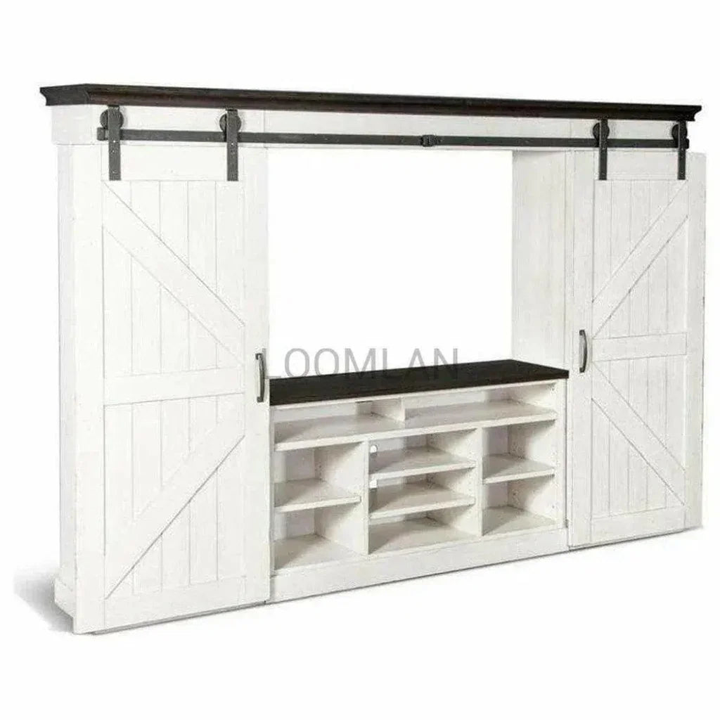 Large Media Unit Entertainment Wall-Entertainment Wall Unit-Sunny D-LOOMLAN