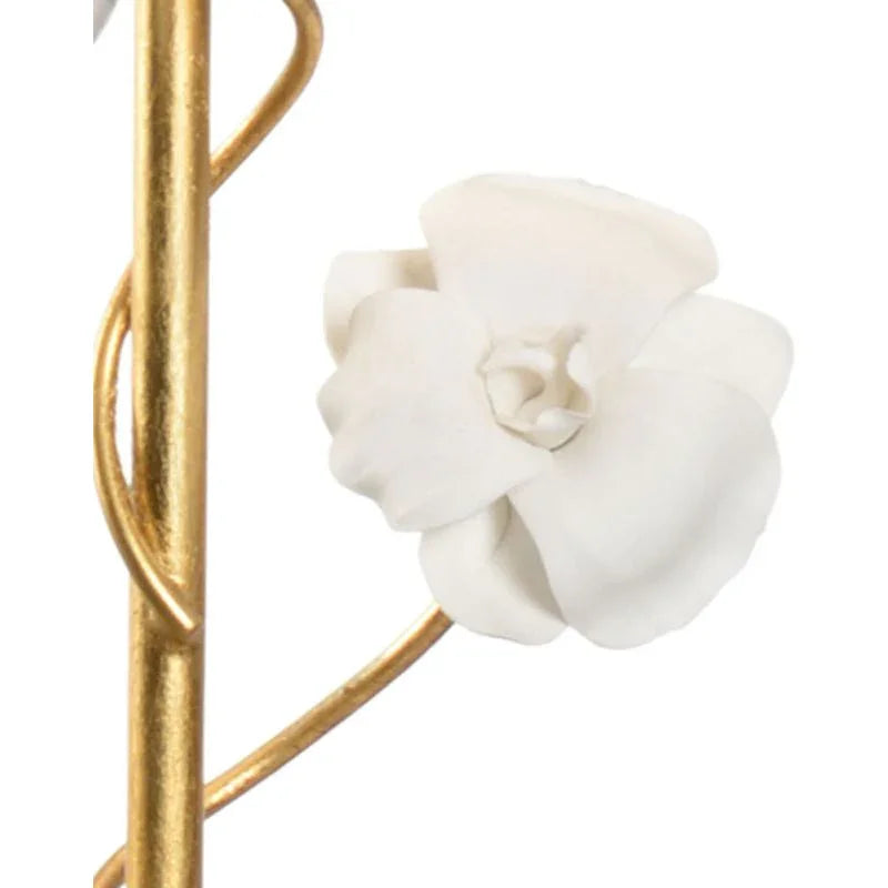 Large Orchid Gold Floral Table Lamp - LOOMLAN - Chelsea House - Table Lamps