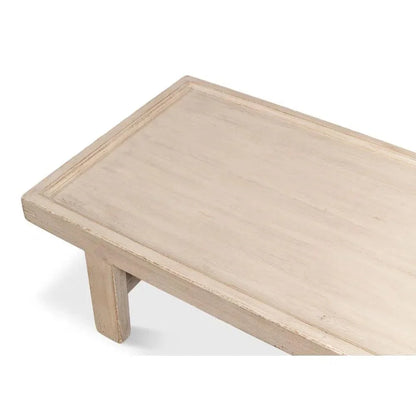 Large Wood Panel Coffee Table French Grey - LOOMLAN - Sarreid - Coffee Tables