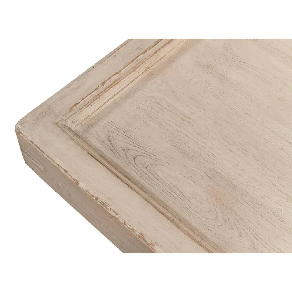 Large Wood Panel Coffee Table French Grey - LOOMLAN - Sarreid - Coffee Tables