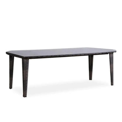 Largo 86" Rectangular Dining Table All Weather Wicker-Outdoor Dining Tables-Lloyd Flanders-LOOMLAN