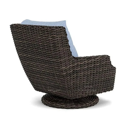 Largo High Back Swivel Rocker Lounge Chair Wicker-Outdoor Lounge Chairs-Lloyd Flanders-LOOMLAN