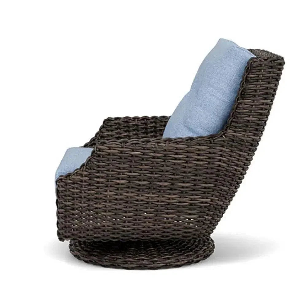 Largo High Back Swivel Rocker Lounge Chair Wicker-Outdoor Lounge Chairs-Lloyd Flanders-LOOMLAN