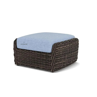 Largo Ottoman All Weather Wicker Furniture Made USA-Outdoor Ottomans-Lloyd Flanders-LOOMLAN