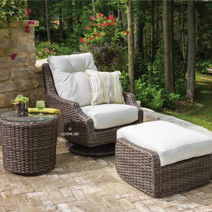 Largo Ottoman All Weather Wicker Furniture Made USA-Outdoor Ottomans-Lloyd Flanders-LOOMLAN