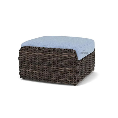 Largo Ottoman All Weather Wicker Furniture Made USA-Outdoor Ottomans-Lloyd Flanders-LOOMLAN
