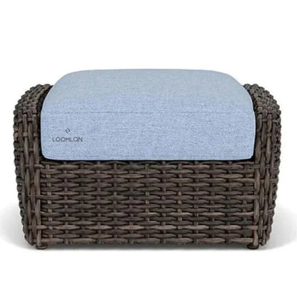 Largo Ottoman All Weather Wicker Furniture Made USA-Outdoor Ottomans-Lloyd Flanders-LOOMLAN
