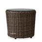 Largo Round End Table All Weather Wicker Furniture - LOOMLAN - Lloyd Flanders - Outdoor Side Tables