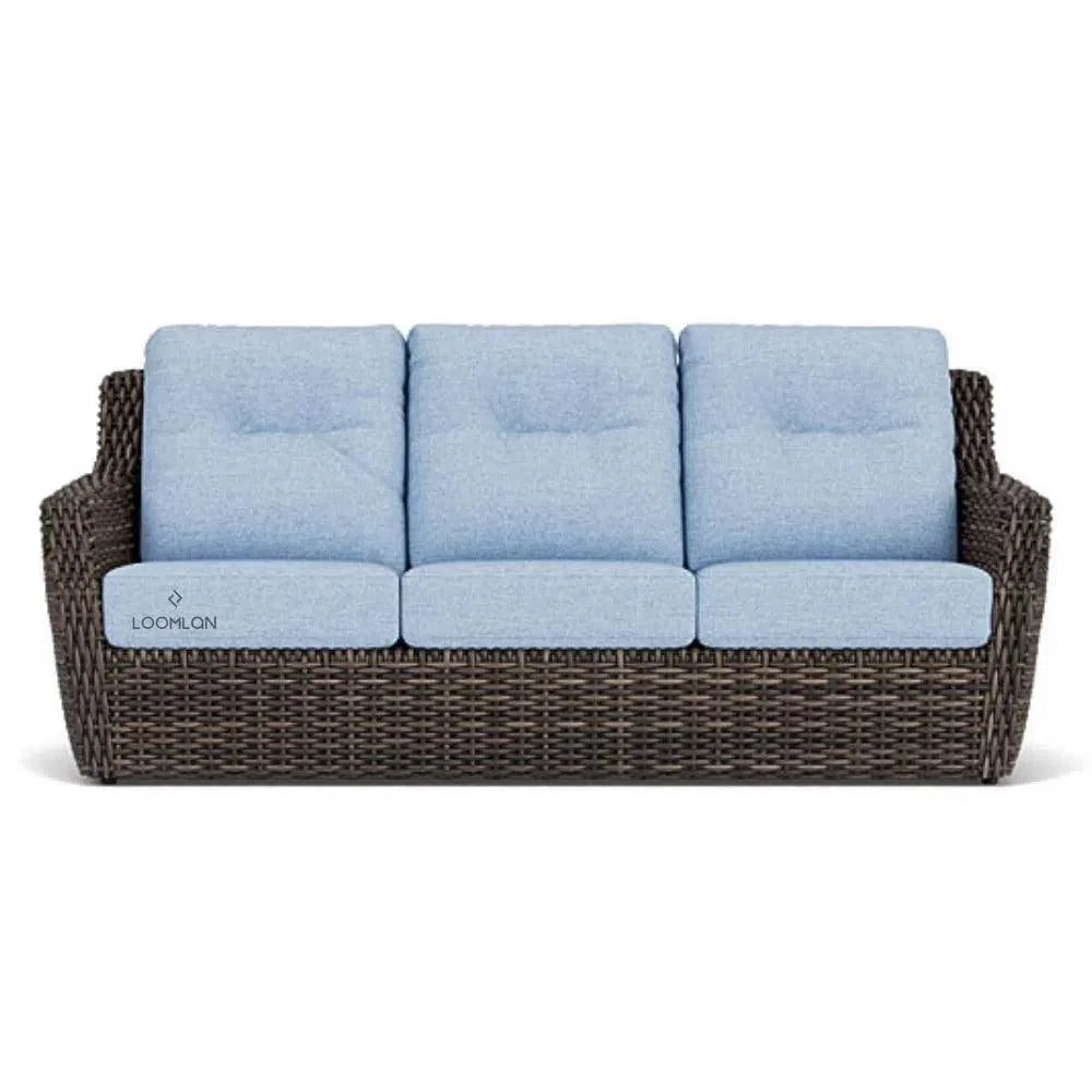 Largo Sofa All Weather Wicker Furniture Made USA - LOOMLAN - Lloyd Flanders - Outdoor Sofas & Loveseats