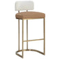 Larissa Barstool - Napa Cognac Faux Leather Seat - LOOMLAN - SUNPAN - Bar Stools