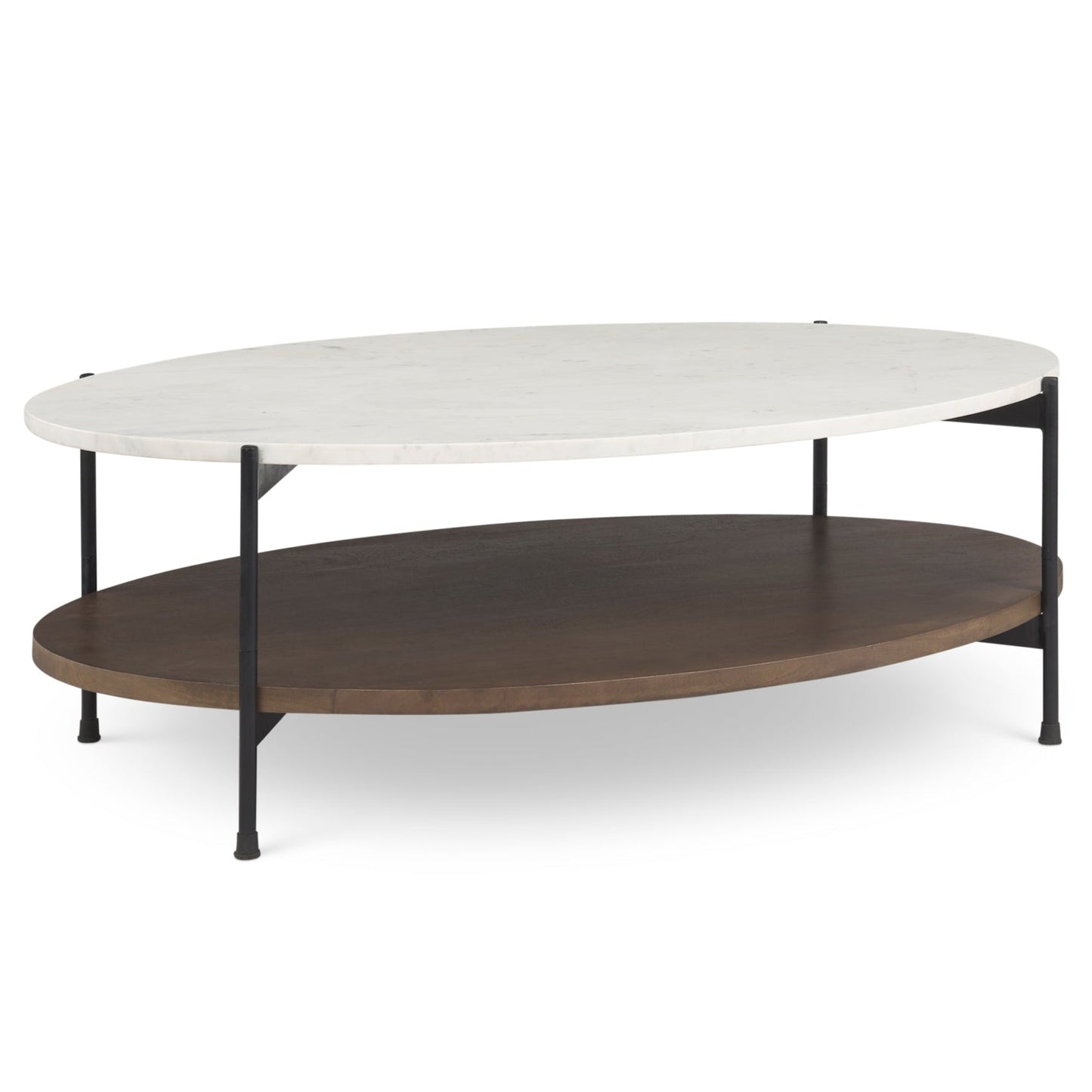 Larkin Marble Top Oval Coffee Table