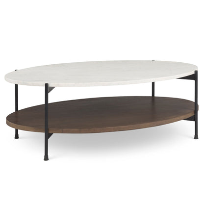 Larkin Marble Top Oval Coffee Table