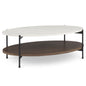 Larkin Marble Top Oval Coffee Table