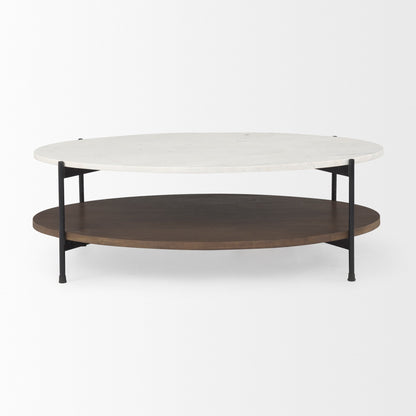 Larkin Marble Top Oval Coffee Table