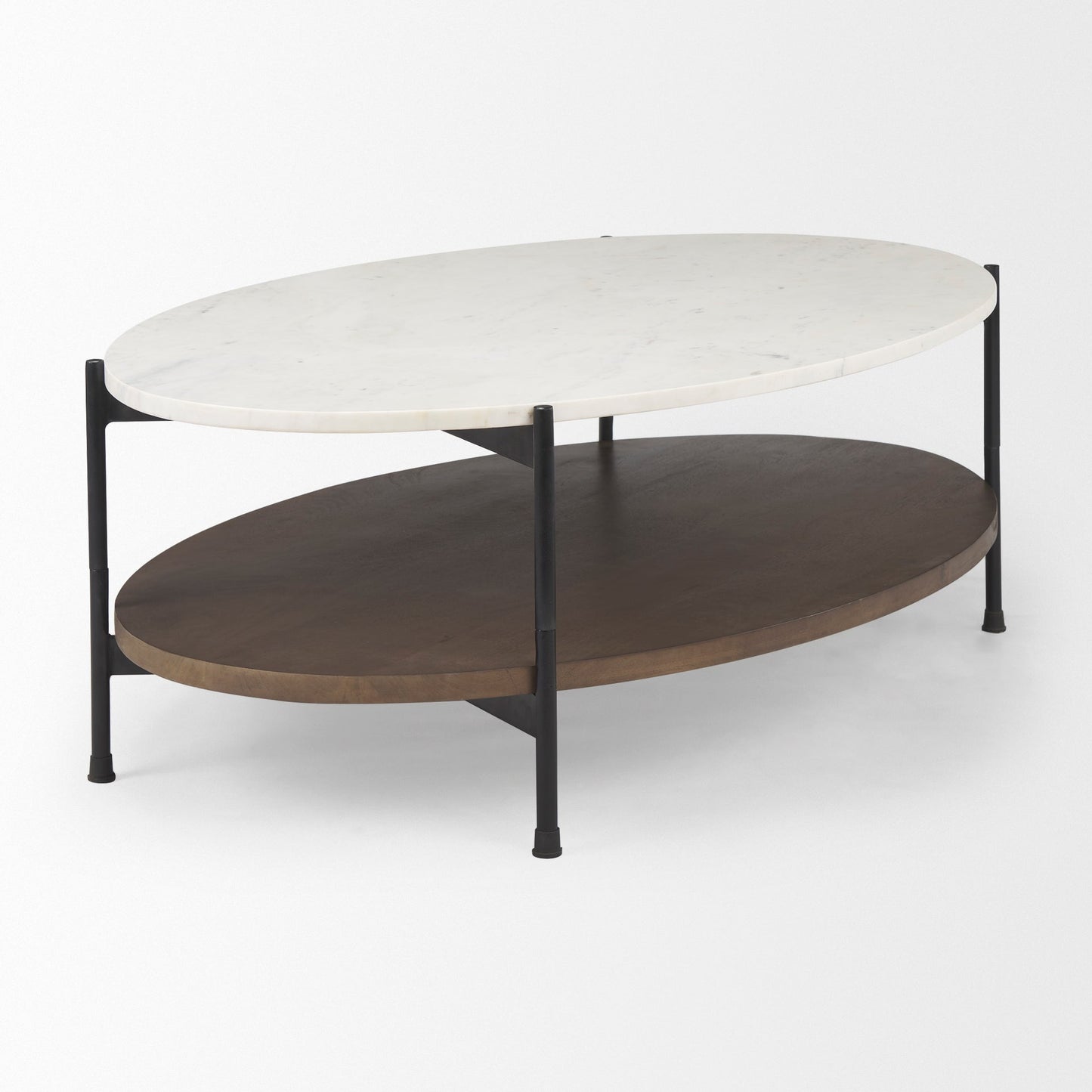 Larkin Marble Top Oval Coffee Table