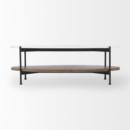 Larkin Marble Top Oval Coffee Table
