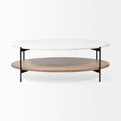 Larkin Marble Top Oval Coffee Table