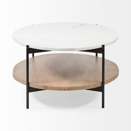Larkin Marble Top Oval Coffee Table